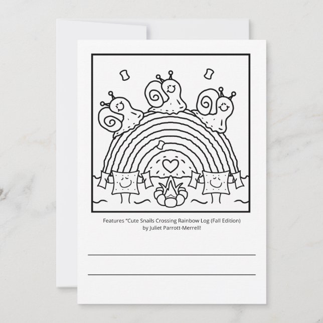 Carte Couleur de la chute des turluttes des escargots tr (Dos)