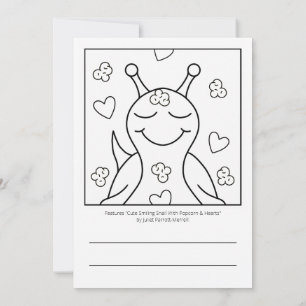 Carte Couleur de sourire pour l'envoi d'escargots mignon