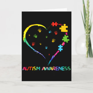 Carte Couleur du cœur pour la sensibilisation à l'autism