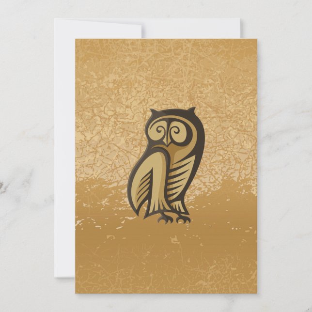 Carte Couleur du symbole de hibou (Devant)