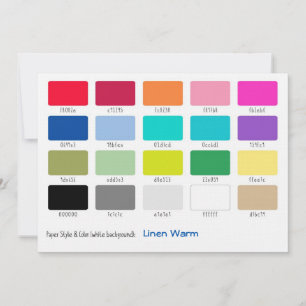 Carte Couleur Exemple Linge Chaud