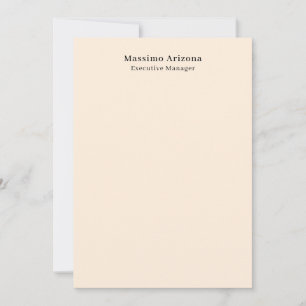 Carte Couleur ivoire Plain Moderne Minimaliste Professio
