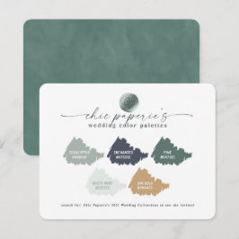 Carte couleur Mariage d'été Gold de Green Navy