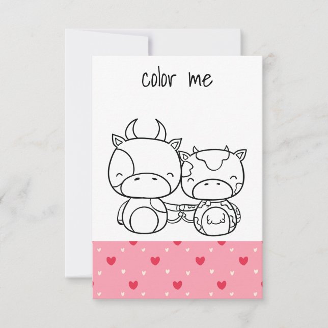 Carte Couleur moi Valentines Jour Personnalisé (Devant)