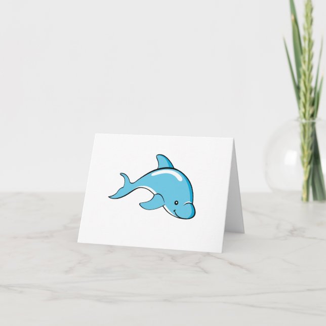 Carte couleur personnalisée Dolphin (Devant)
