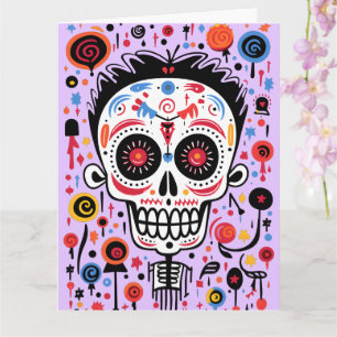 Carte Couleur personnalisée et texte 💀 drôle Día de Mue