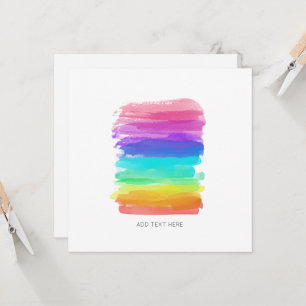 Carte Couleurs Arc-en-ciel coups de pinceau Texte person