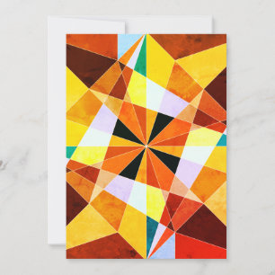 Carte Couleurs chaudes Cool formes géométriques angulair