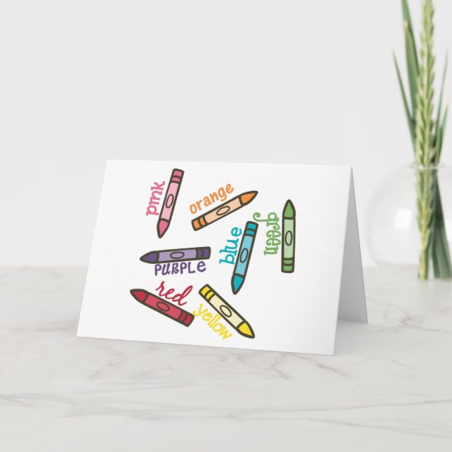 Carte Couleurs Crayon (Devant)