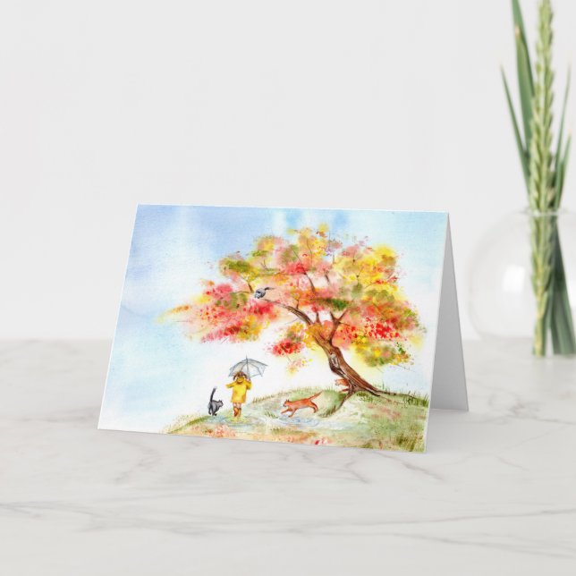 Carte Couleurs d'automne Sakura (Devant)