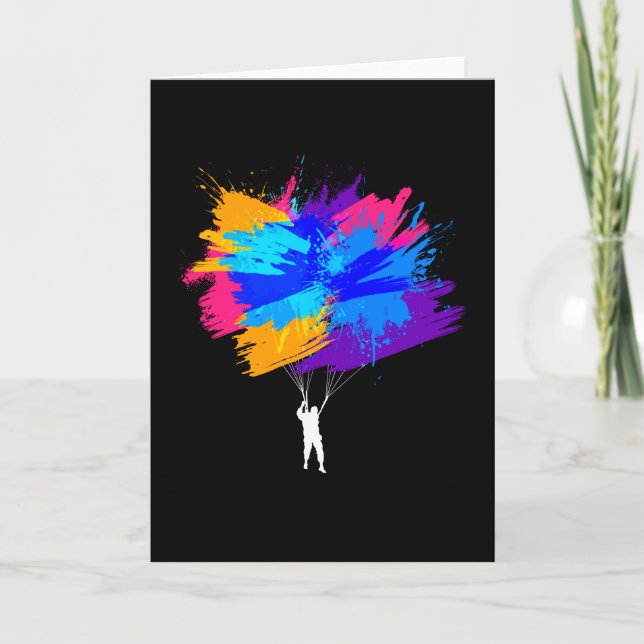 Carte Couleurs de parachute Skydiver Skydiver (Devant)