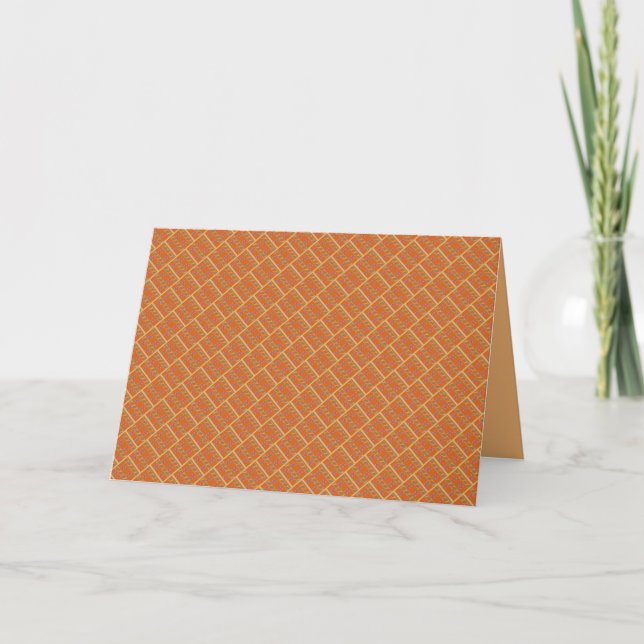 Carte Couleurs mélangées à motif orange vif (Devant)