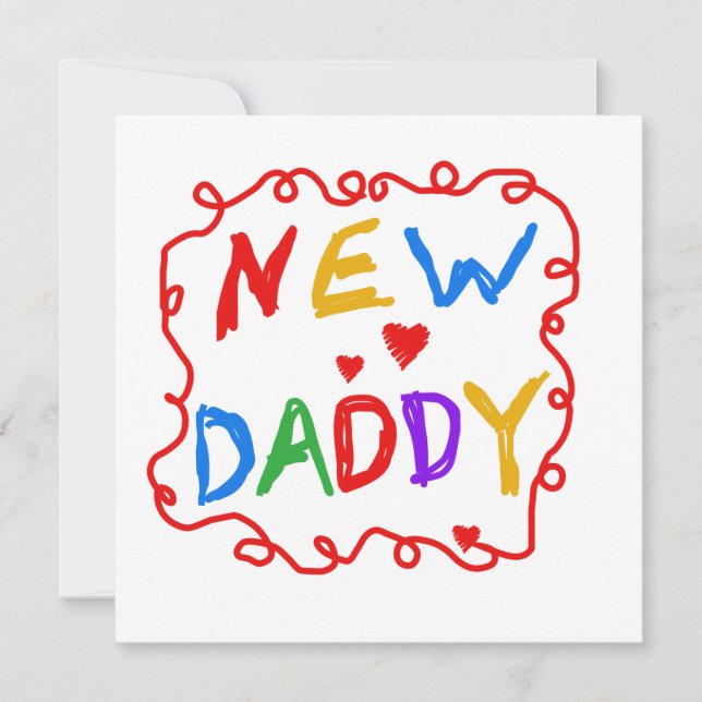 Carte Couleurs primaires Nouveaux cadeaux papa (Devant)