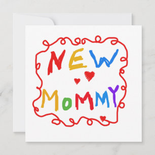 Carte Couleurs primaires Texte Nouveaux cadeaux maman