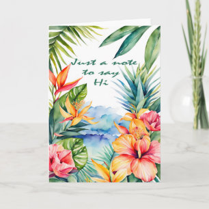 Carte Couleurs Tropicales Vives pour Dire Bonjour