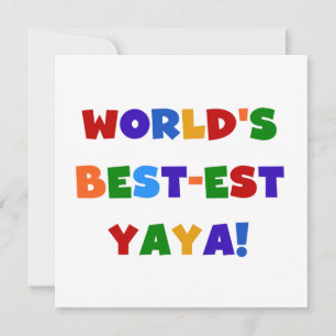 Carte Couleurs vives les meilleurs cadeaux de Yaya au mo