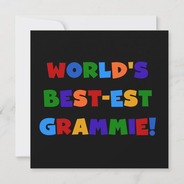 Carte Couleurs vives les meilleurs cadeaux Grammie du mo (Devant)