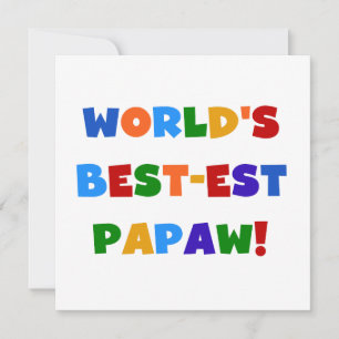 Carte Couleurs vives Meilleures t-shirts et cadeaux Papa