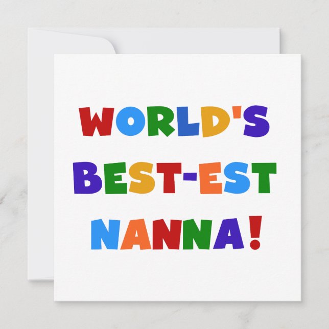 Carte Couleurs vives Meilleurs Tshirts Nanna (Devant)