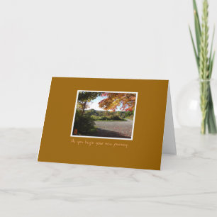 Carte Country Road in Autumn Retirement Card