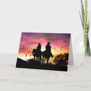 Carte Country Western Cowboy Anniversaire Card