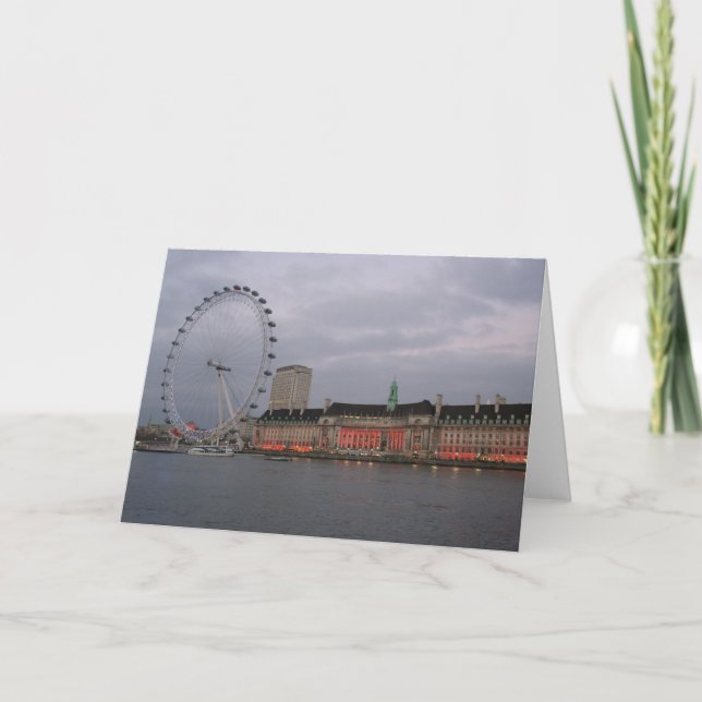 Carte County Hall et London Eye Greeting Card (Devant)
