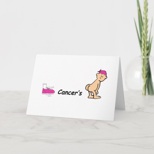 Carte coup de pied cancer cul (Devant)