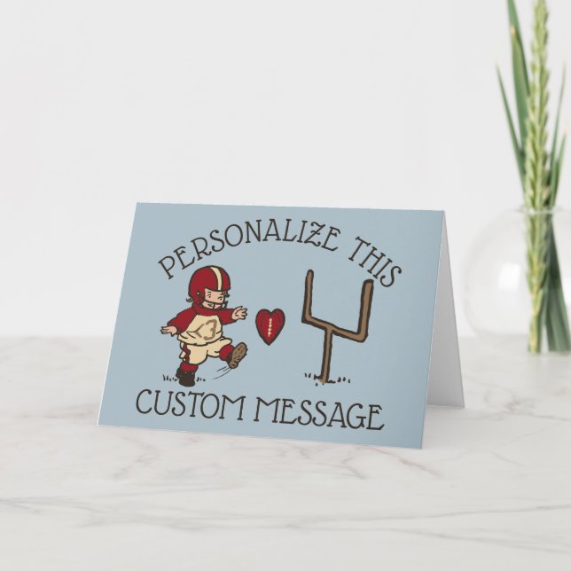 Carte Coup de pied de football coeur (Devant)
