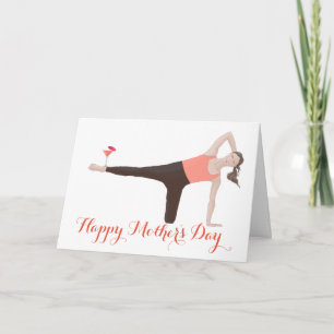 Carte Coup de pied de la fête des mères Pilates
