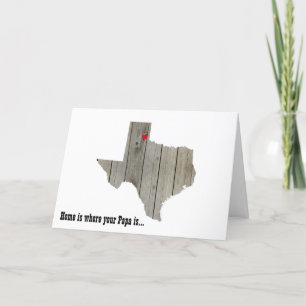 Carte Coupe-circuit en bois du Texas avec le coeur