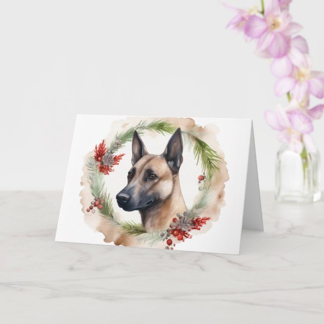Carte Coupe de Fête de la couronne de Noël Malinoi (Orchidée)