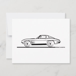 Carte Coupe de la fenêtre à raccord de la corvette 1963