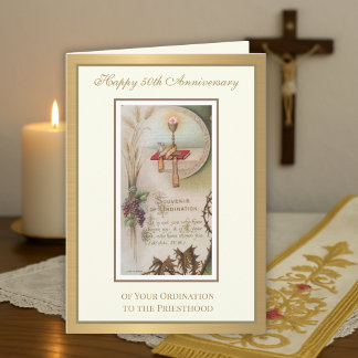 Carte Coupe de l'ordination du 50e anniversaire Élégant