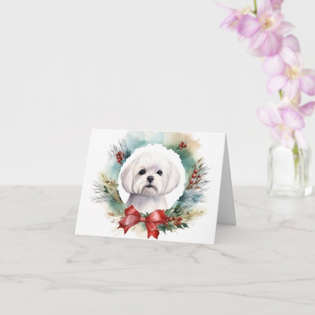 Carte Coupe festive de gerbes de Noël maltaises (Orchidée)
