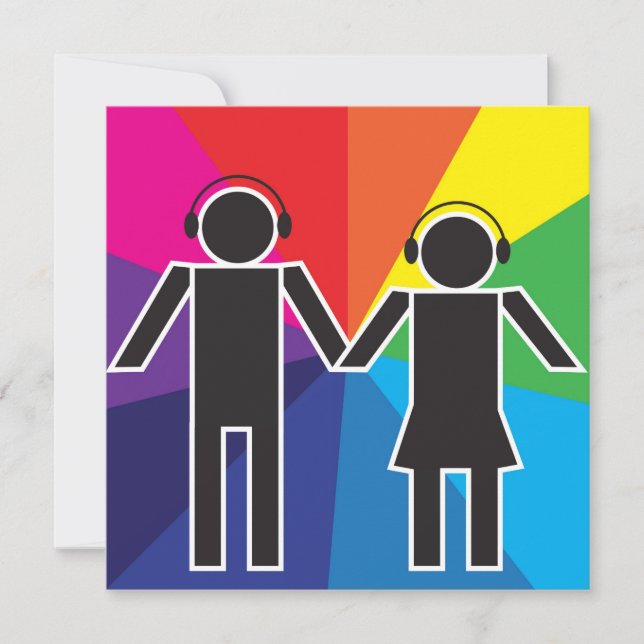 Carte Couple avec casque (Devant)