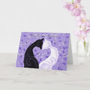 Carte Couple Chat Romantique Love Valentine's Day Card