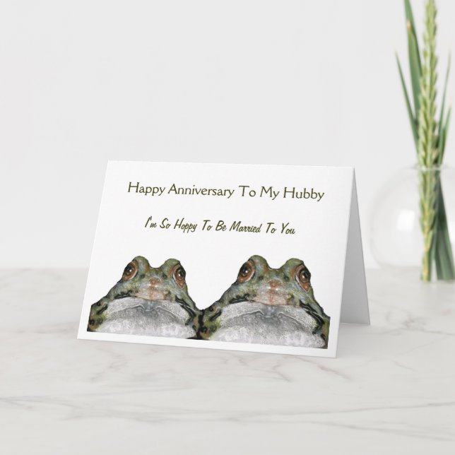 Carte Couple de grenouilles mignonnes : Femme joyeuse :  (Devant)