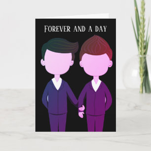 Carte Couple d'hommes gays pour anniversaire de mariage