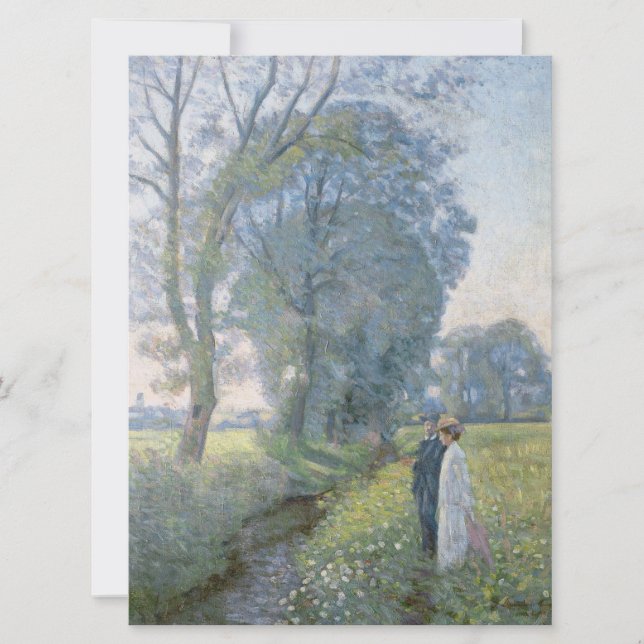 Carte Couple engagé (Mariage et mariage) (Fiançailles) (Devant)