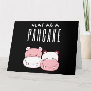 Carte Couple Hippopotame Plat Comme Une Crêpe Amoureux