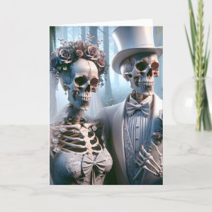 Carte Couple Mariage d'Halloween