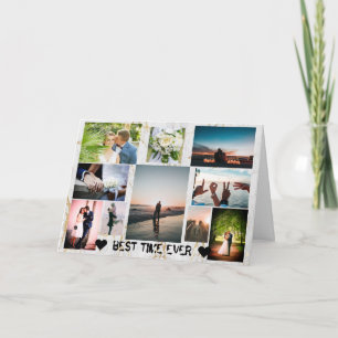 Carte Couple MEILLEUR TEMPS JAMAIS Personnalisé Valentin