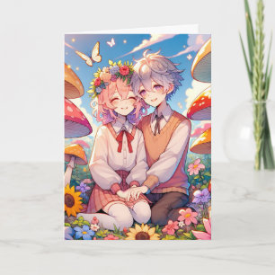 Carte Couple mignon et mignon   Love You Boo
