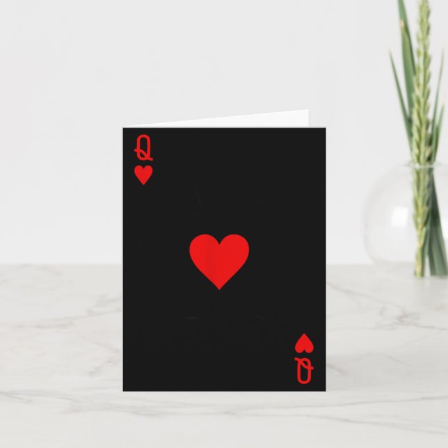 Carte Couple Romantique Baiser Reine De Coeur Ker Jouant (Devant)