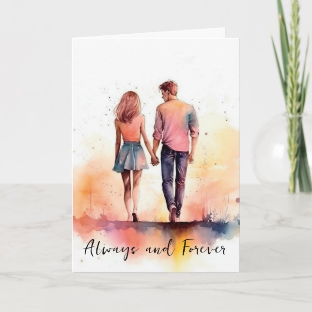 Carte Couple Saint Valentin (Devant)