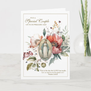 Carte Couple spécial Mariage Religieux Floral