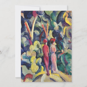Carte Couple sur la piste forestière par August Macke