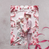 Couple tenant la main rose romantique Saint-Valent