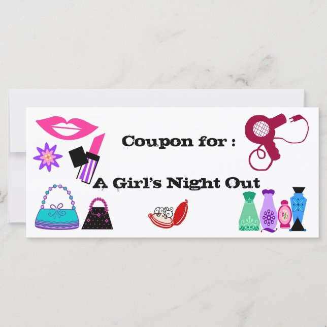 Carte Coupon de la nuit de la fille (Devant)
