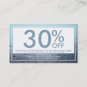 carte coupon en verre vapeur